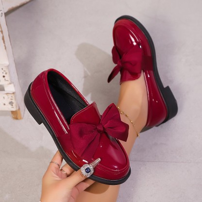 Women's anti-slip round toe slip-on loafers