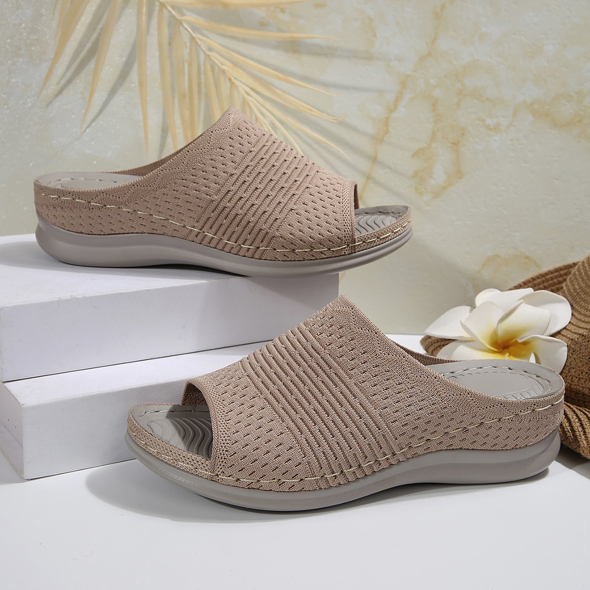 🔥Hot Sale🔥Women's Breathable Fabric Wedge Sandals - Lightweight and Stylish - Free Shipping for Two Pairs