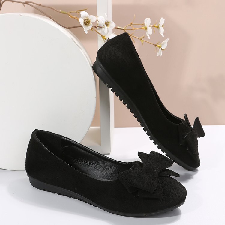 Women's bow-decorated wedge shoes