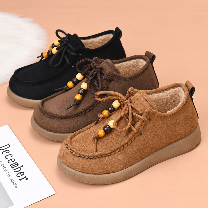 🔥Women's fleece-lined slip-on cotton shoes