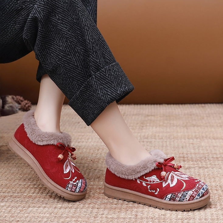 Women's warm and comfortable non-slip cotton shoes