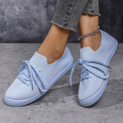🔥Hot Sale🔥Ladies summer new breathable lightweight lace-up flat shoes