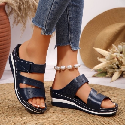 🔥Hot Sale🔥2025 Summer Thick Soled Wedge Sandals - Free Shipping for Two Pairs
