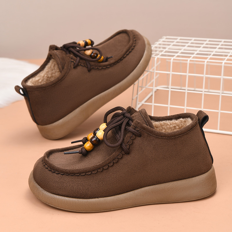 🔥Women's fleece-lined slip-on cotton shoes