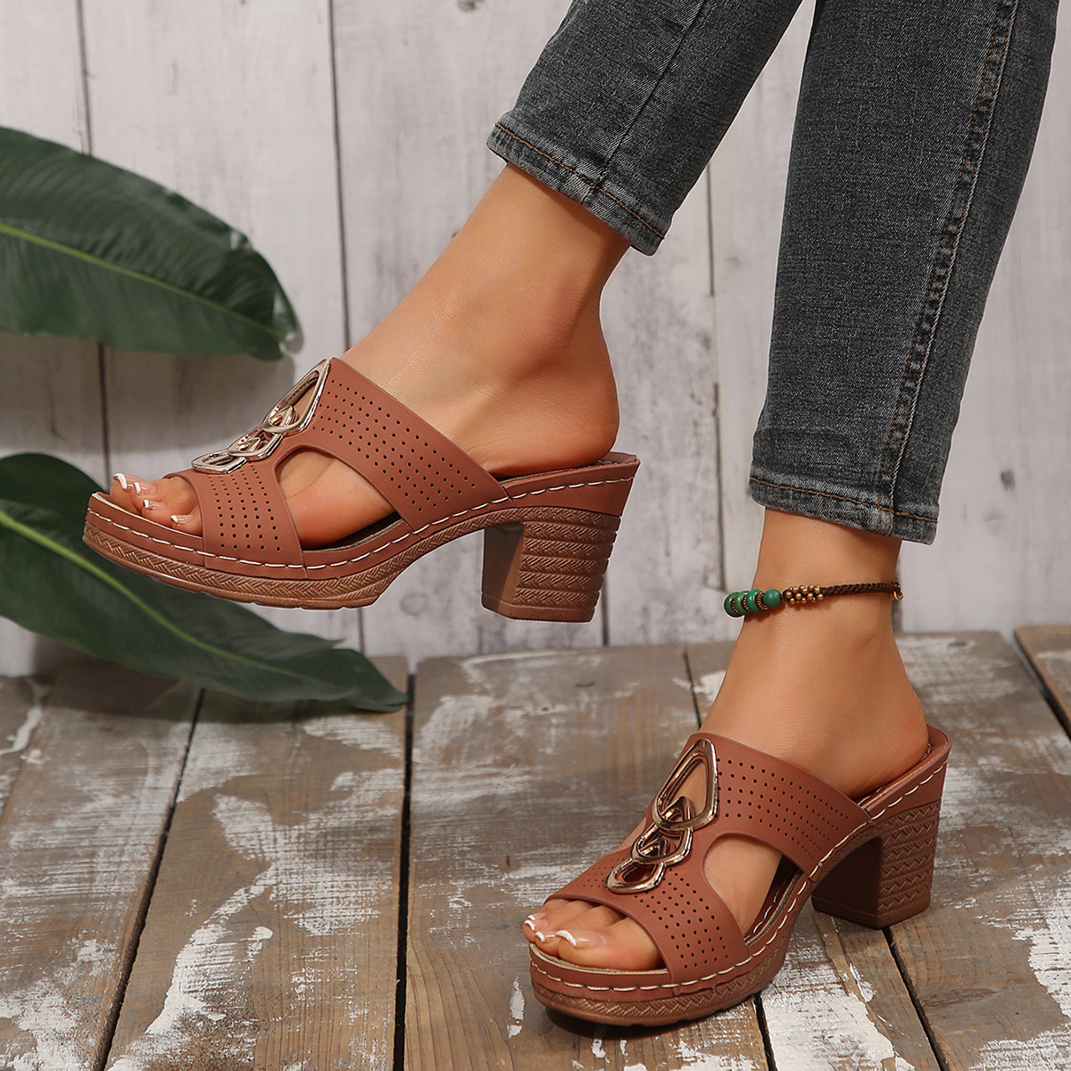🔥Hot Sale🔥New Summer High Heel Sandals - Free Shipping for Two Pairs