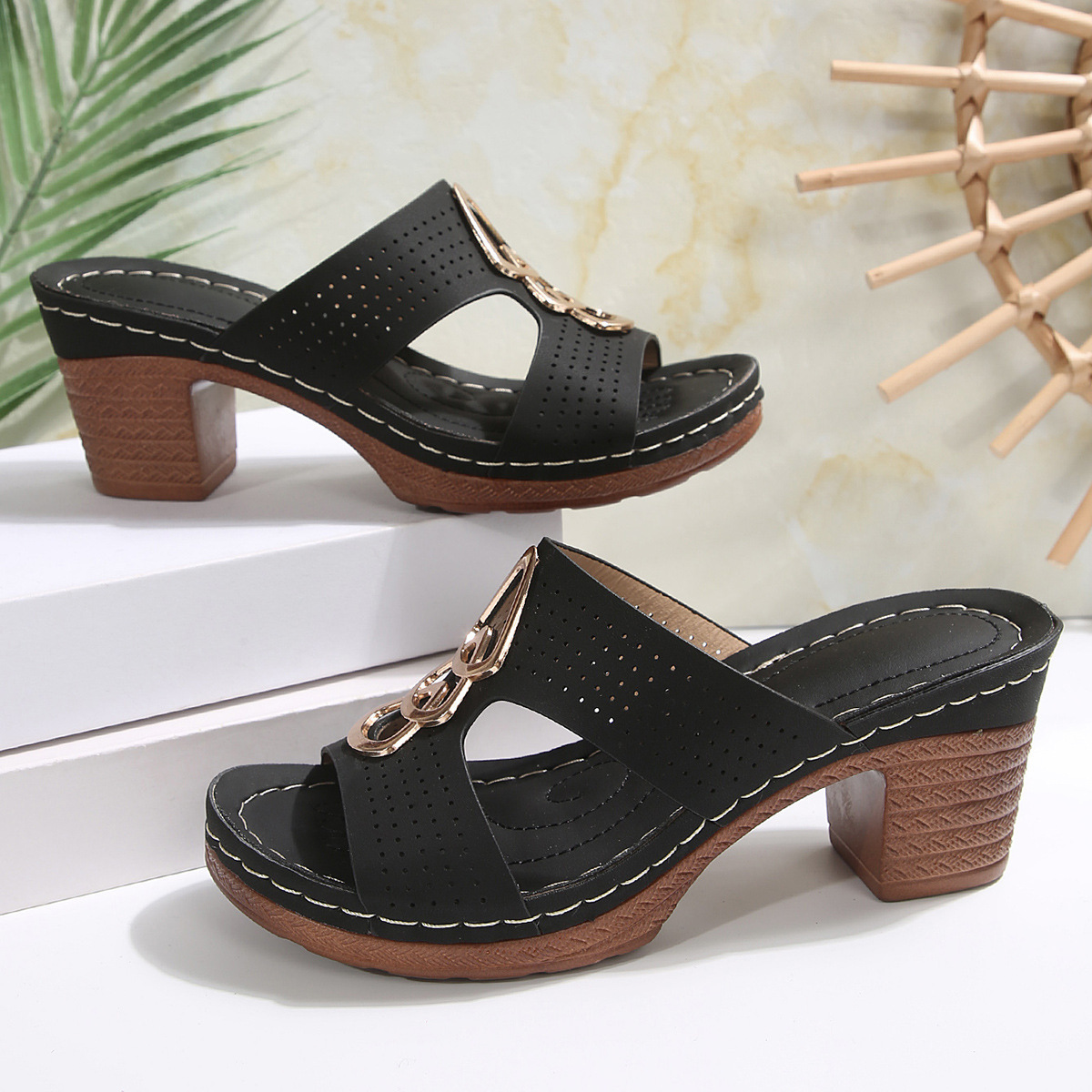 🔥Hot Sale🔥New Summer High Heel Sandals - Free Shipping for Two Pairs