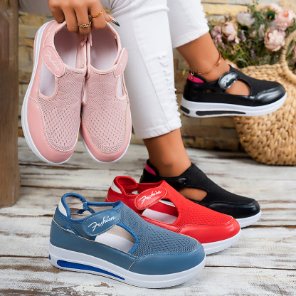 🔥HOT SALE🔥Women's Summer Casual Wedge Thick Sole Velcro Shoes
