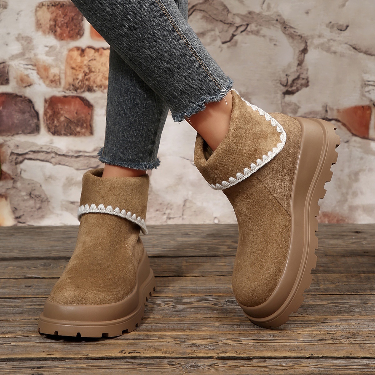 Women's Autumn and Winter Thick-Soled Short Boots