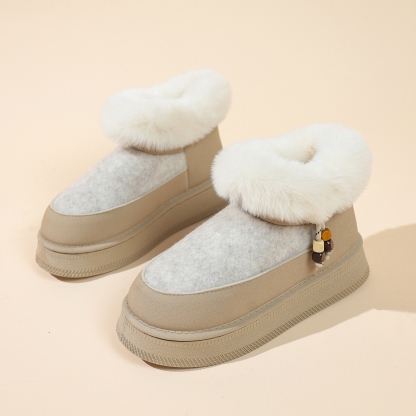 Women's thick-soled velvet cotton shoes