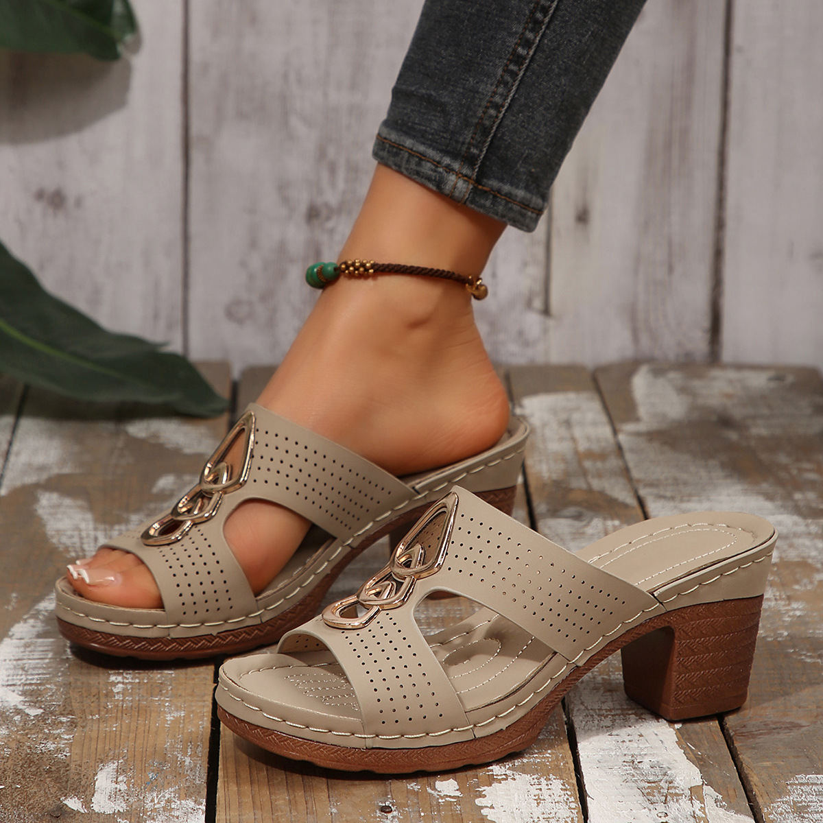 🔥Hot Sale🔥New Summer High Heel Sandals - Free Shipping for Two Pairs