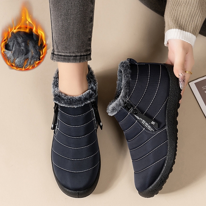 Women's/Men's Waterproof Warm Side Zipper Winter Boots