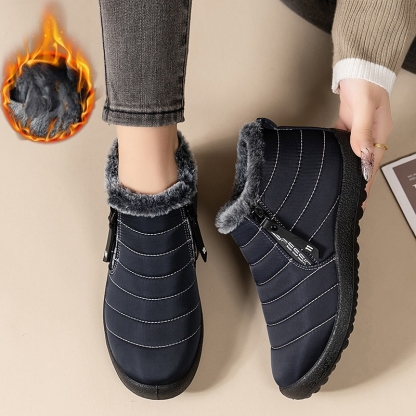 Women's/Men's Waterproof Warm Side Zipper Winter Boots