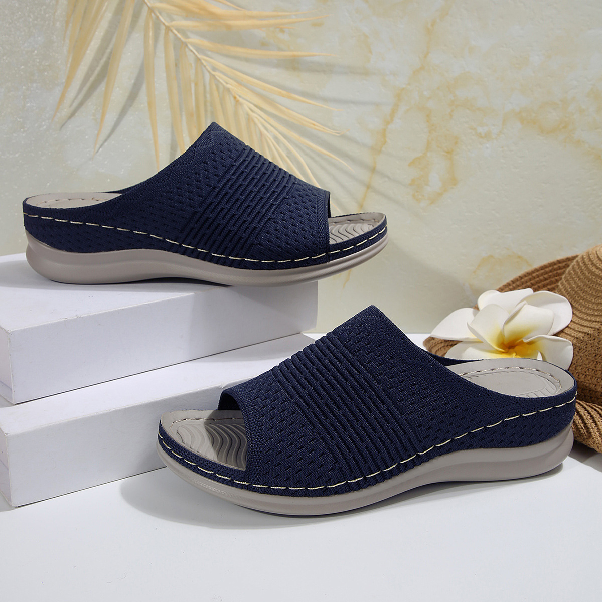 🔥Hot Sale🔥Women's Breathable Fabric Wedge Sandals - Lightweight and Stylish - Free Shipping for Two Pairs