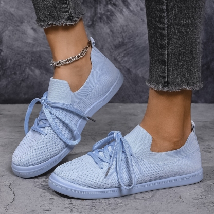 🔥Hot Sale🔥Ladies summer new breathable lightweight lace-up flat shoes