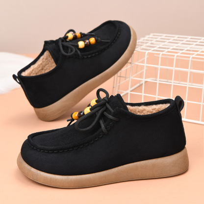 🔥Women's fleece-lined slip-on cotton shoes