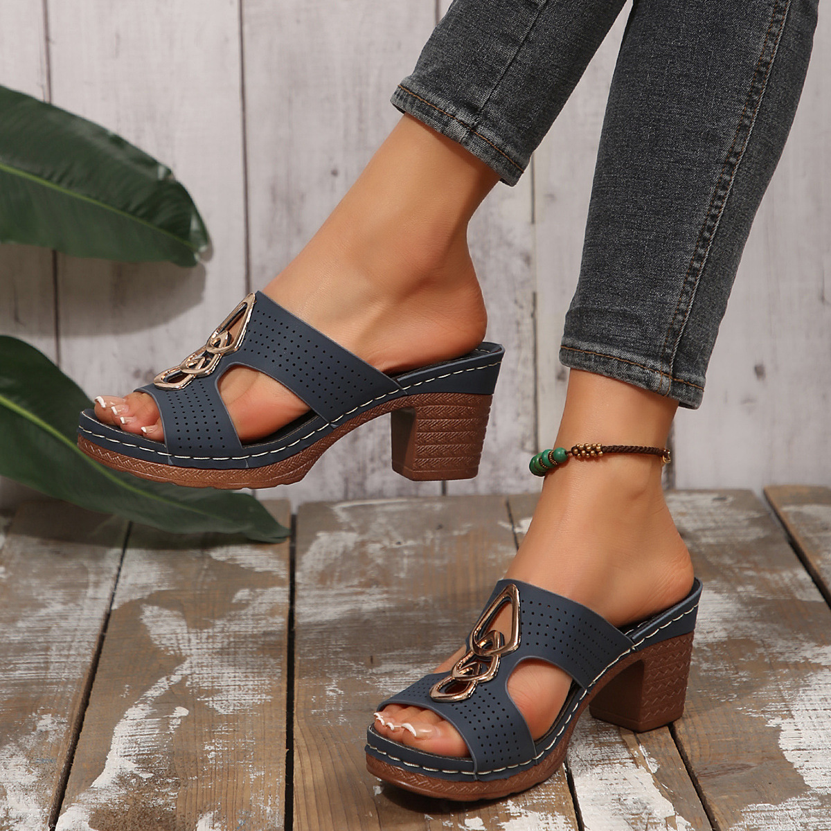 🔥Hot Sale🔥New Summer High Heel Sandals - Free Shipping for Two Pairs