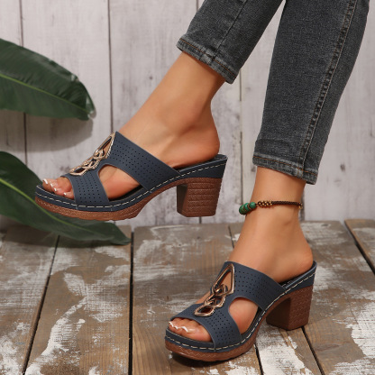 🔥Hot Sale🔥New Summer High Heel Sandals - Free Shipping for Two Pairs