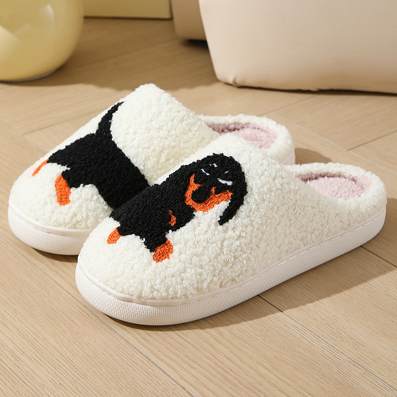 Cute non-slip cotton slippers