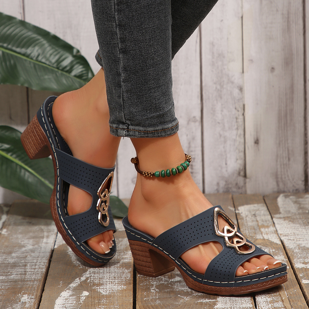 🔥Hot Sale🔥New Summer High Heel Sandals - Free Shipping for Two Pairs