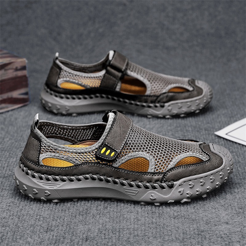 ⏰Last Day! 50% OFF 🔥Men's Handmade Cowhide Breathable Mesh Sandals