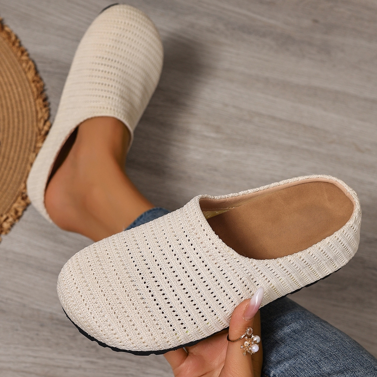 🔥Women's mesh breathable low heel slippers