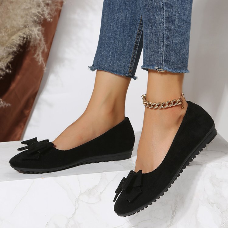 Women's bow-decorated wedge shoes