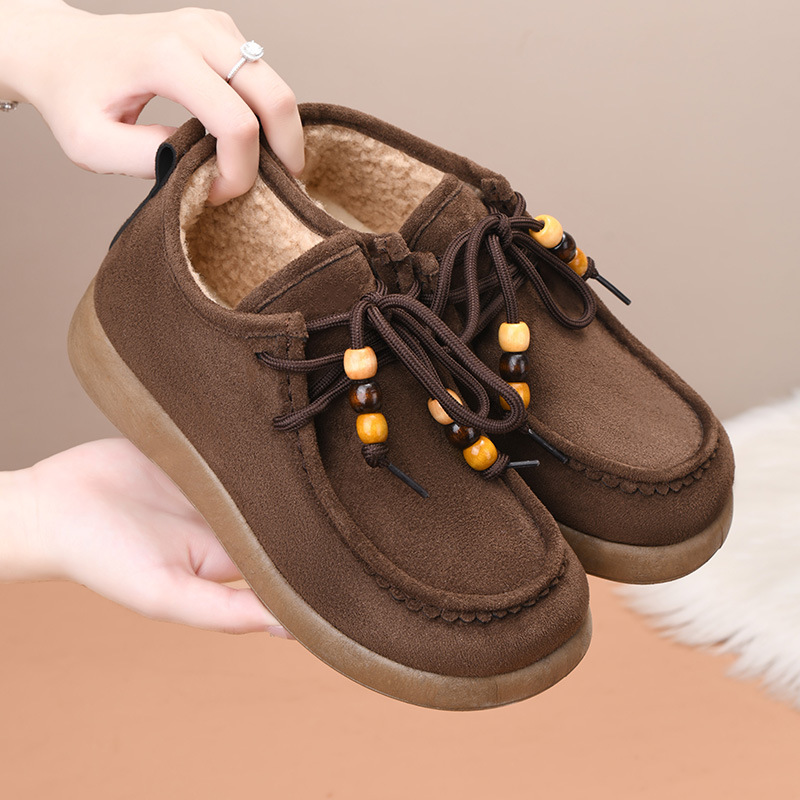 🔥Women's fleece-lined slip-on cotton shoes