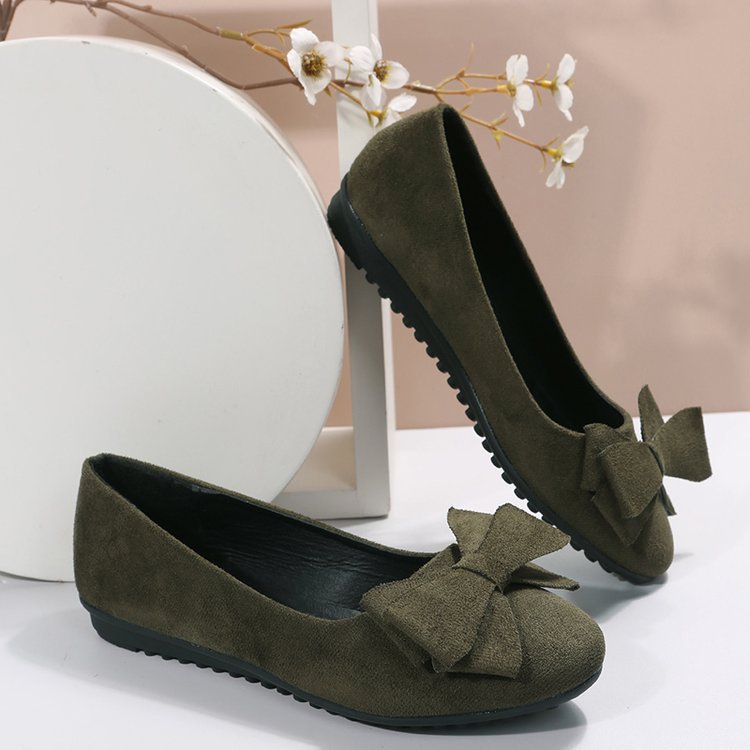 Women's bow-decorated wedge shoes