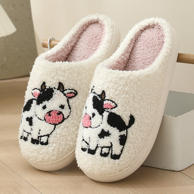 Cute non-slip cotton slippers
