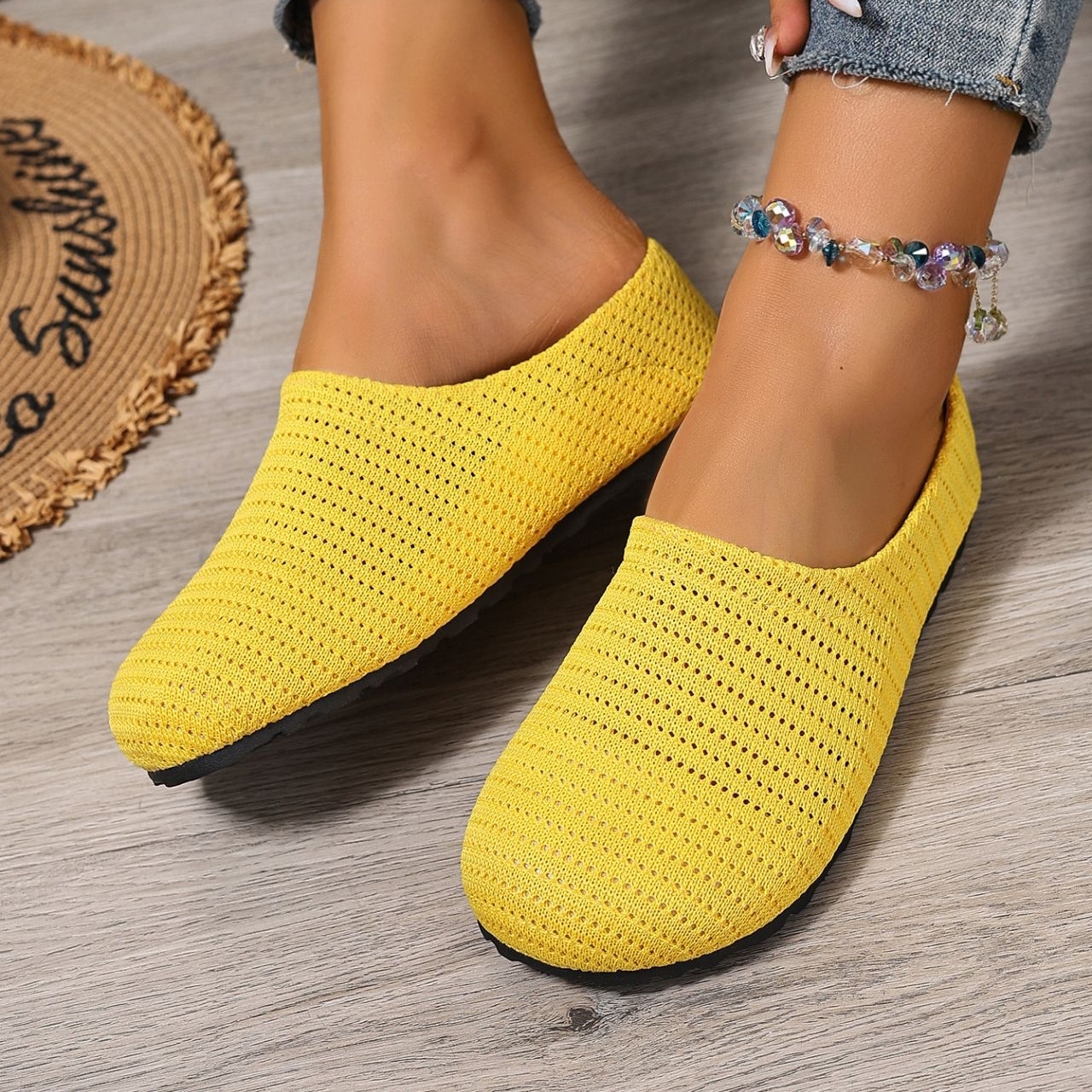 🔥Women's mesh breathable low heel slippers