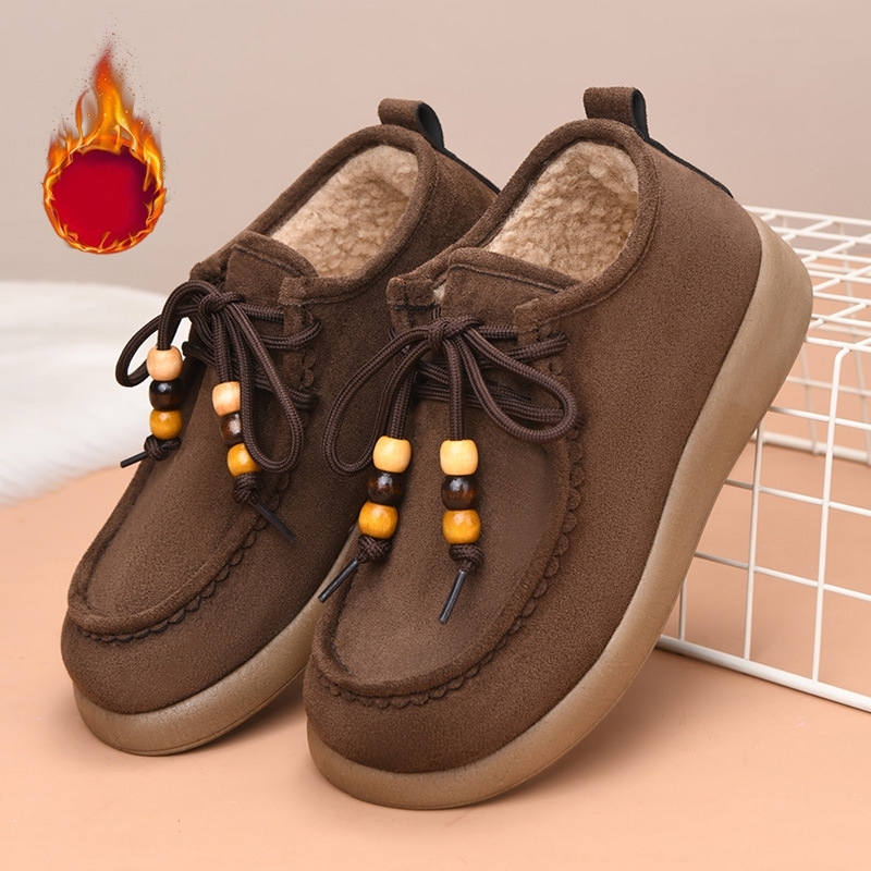 🔥Women's fleece-lined slip-on cotton shoes