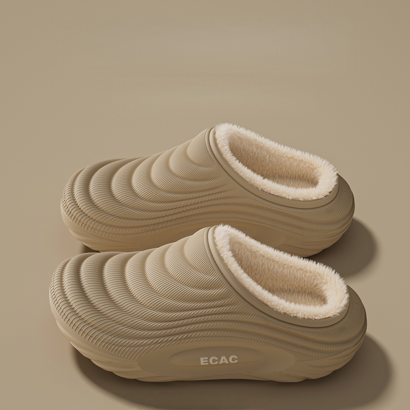 Women's Home Wear Fleece-Lined Warm Non-Slip Thick-Soled Cotton Slippers