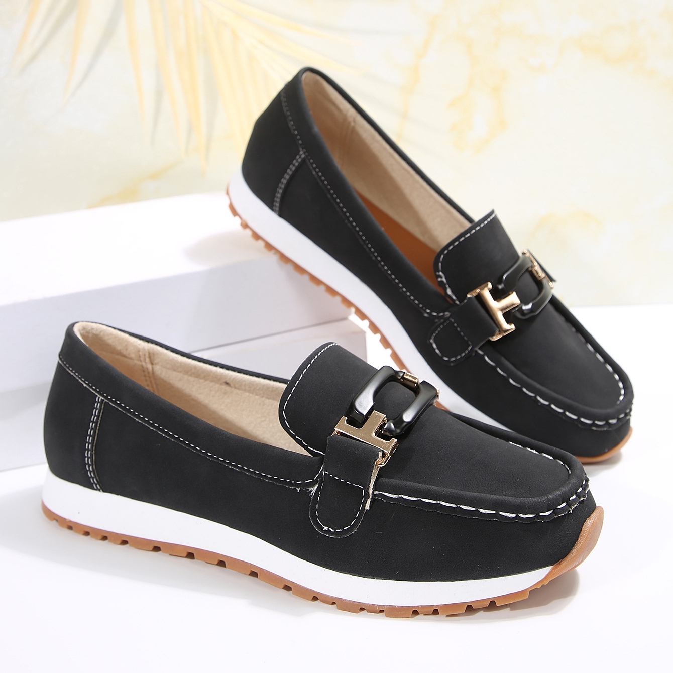 Women's thick-soled comfortable non-slip loafers