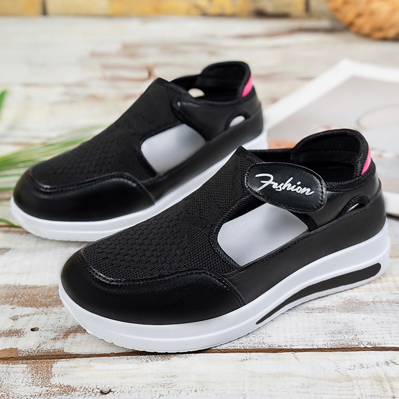 🔥HOT SALE🔥Women's Summer Casual Wedge Thick Sole Velcro Shoes