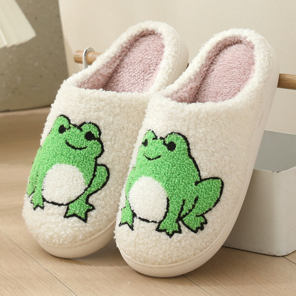 Cute non-slip cotton slippers