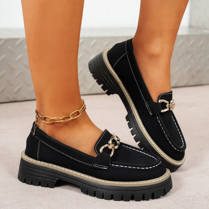 Women's thick-soled versatile casual loafers