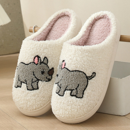 Cute non-slip cotton slippers