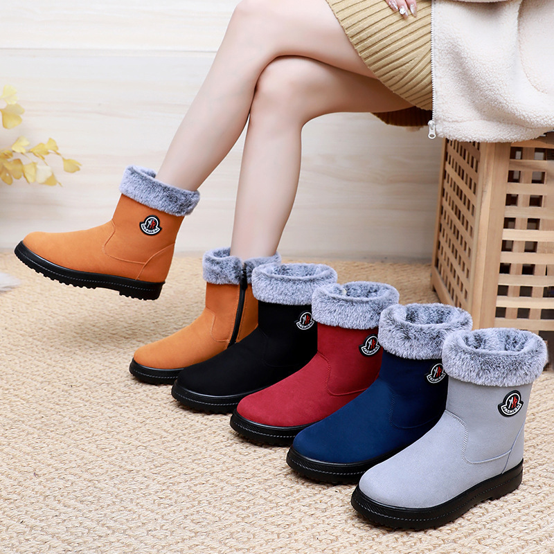 Women's waterproof and non-slip fleece cotton boots