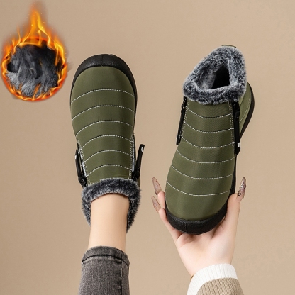 Women's/Men's Waterproof Warm Side Zipper Winter Boots