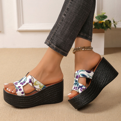 📢🔥Women's thick-soled wedge high-heeled slippers