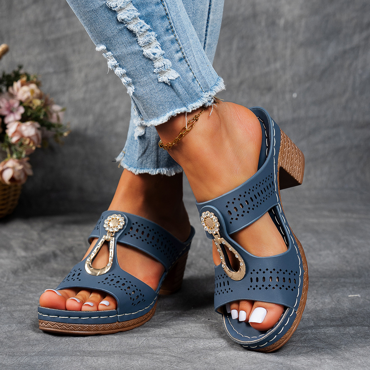 🔥Hot Sale🔥2025 Summer New High Heel Sandals - Free Shipping for Two Pairs