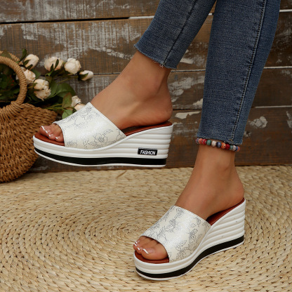 🔥HOT SALE🔥Ladies summer new fashion wedge slippers - Buy 2 get free shipping