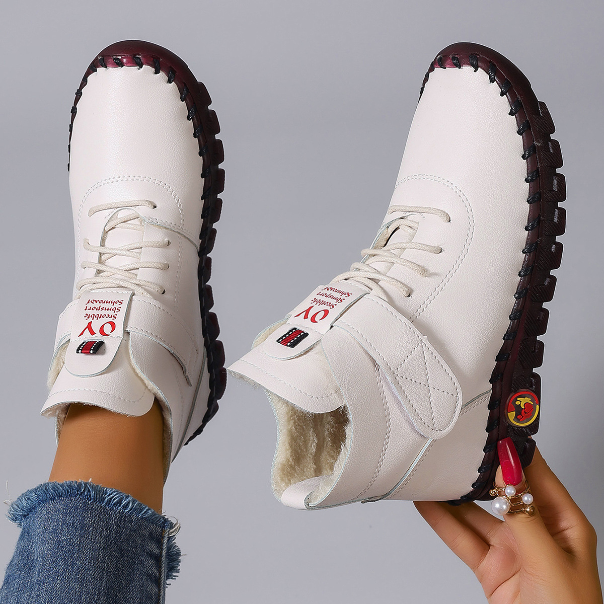 Women's comfortable waterproof and non-slip cotton boots