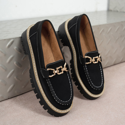 Women's thick-soled versatile casual loafers