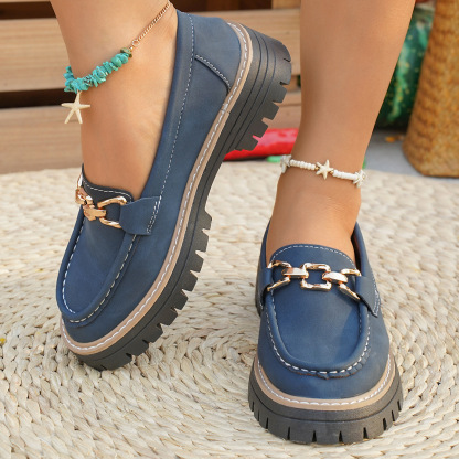 Women's thick-soled versatile casual loafers