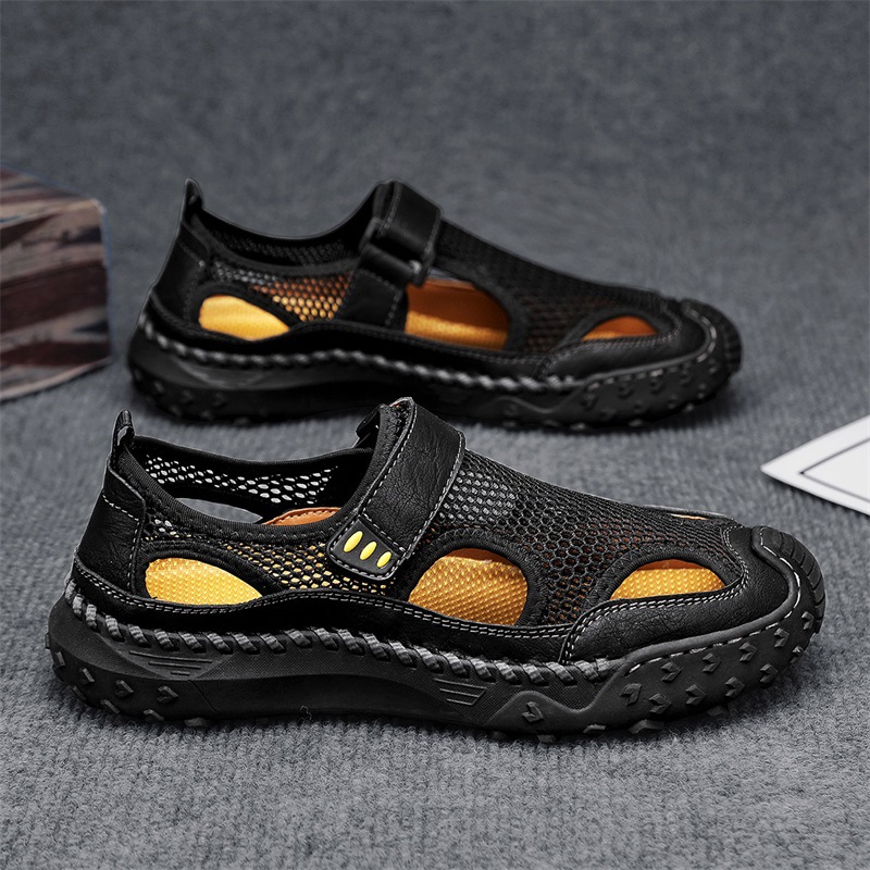 ⏰Last Day! 50% OFF 🔥Men's Handmade Cowhide Breathable Mesh Sandals