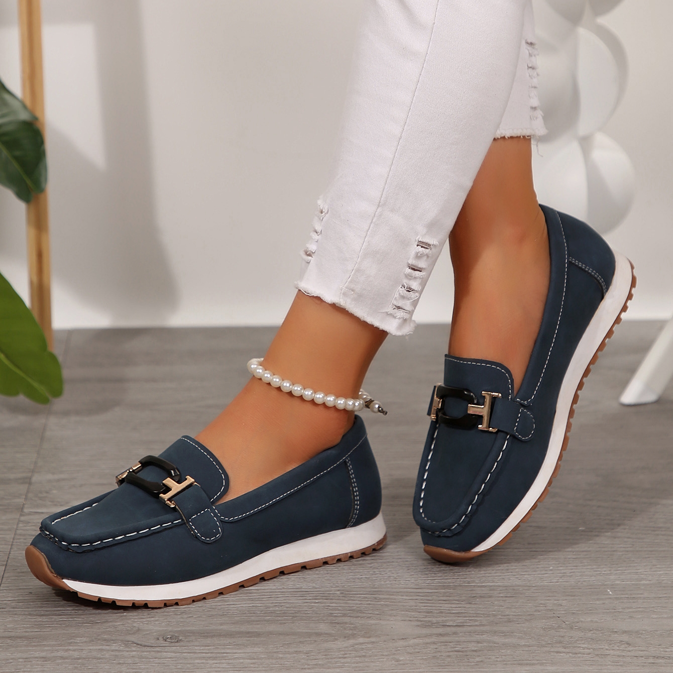 Women's thick-soled comfortable non-slip loafers