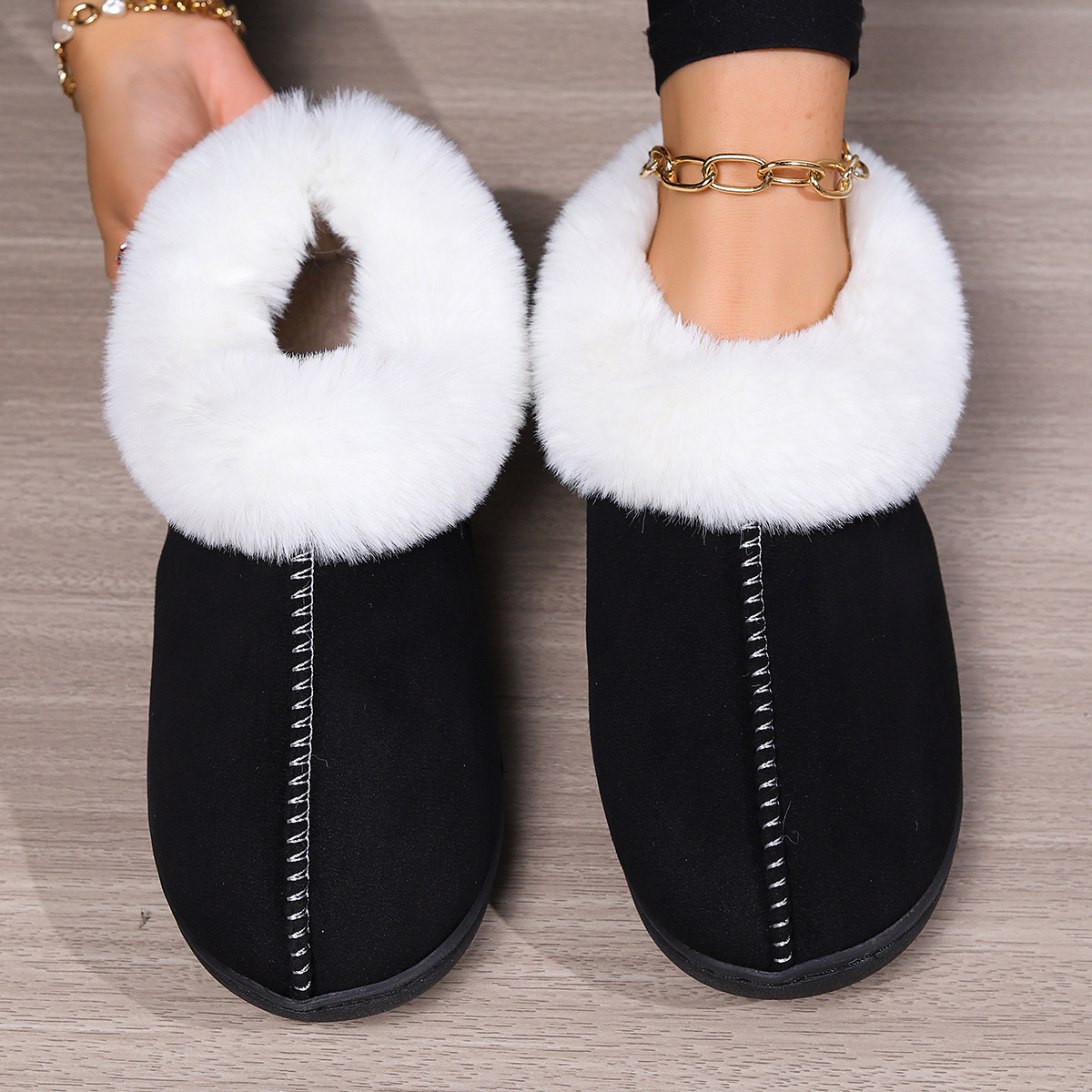 🔥Beauty's thickened warm non-slip cotton shoes