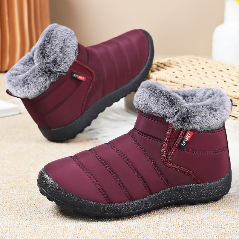 Waterproof Warm Plush Lined Outdoor Snow Ankle Boots 