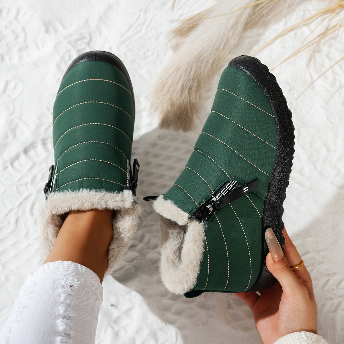 Women's/Men's Waterproof Warm Side Zipper Winter Boots